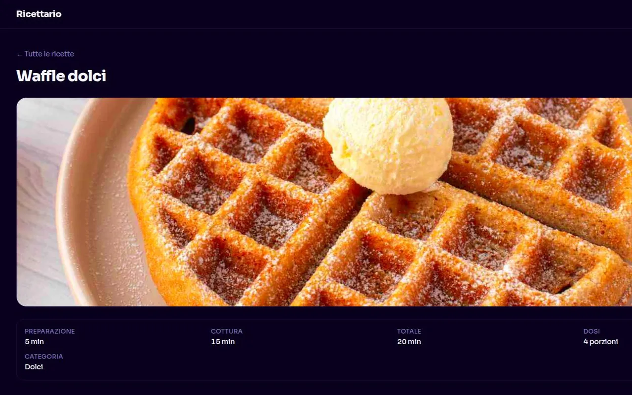Screenshot of Cookbook