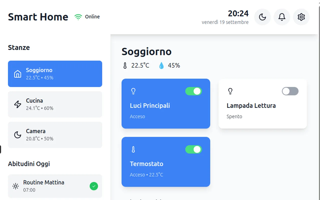 Screenshot of Custom Home Assistant frontend