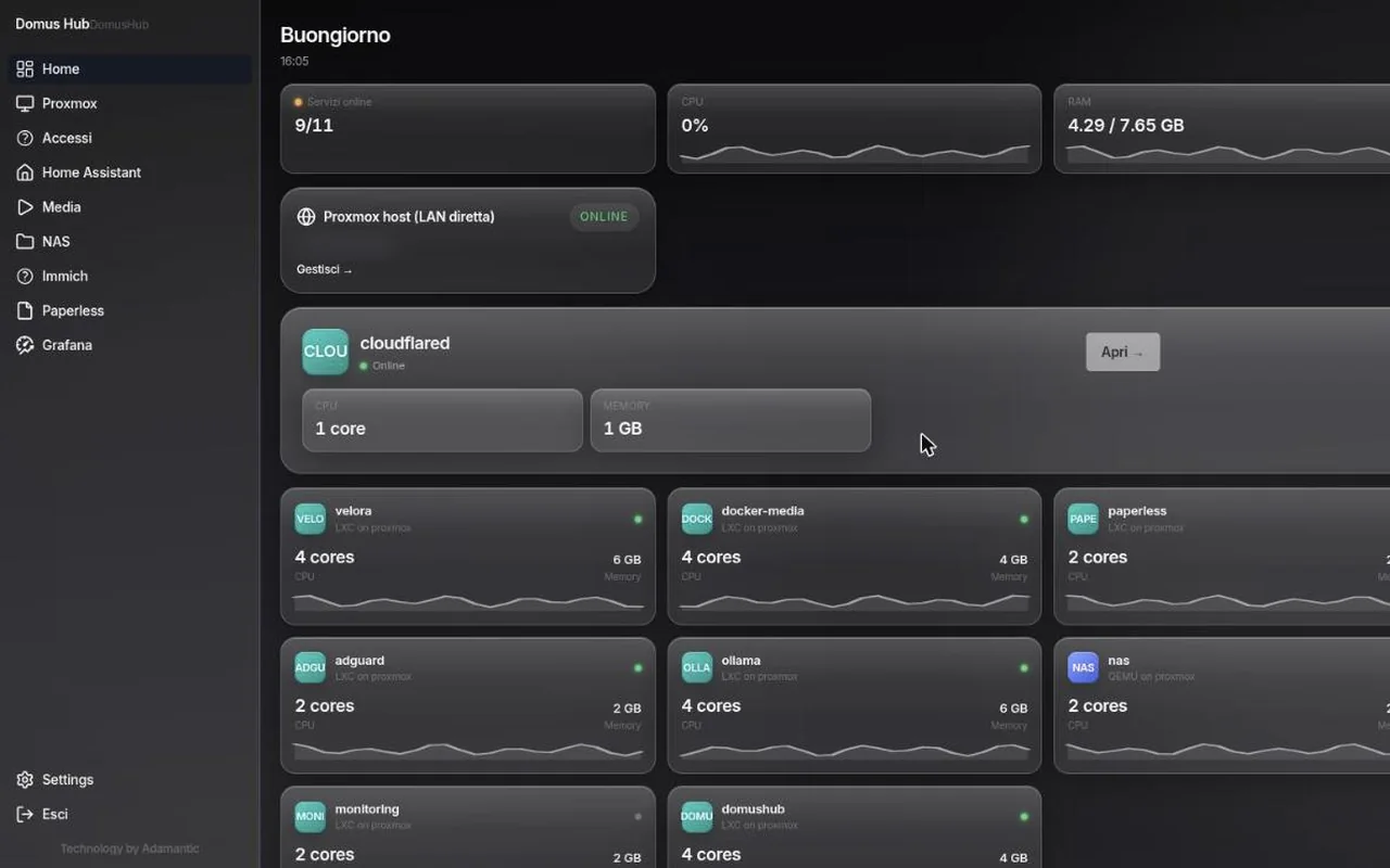 Screenshot of DomusHub