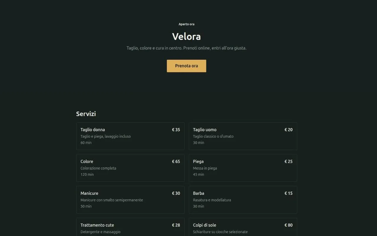 Screenshot of Velora